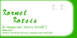 kornel kotsis business card